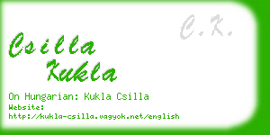 csilla kukla business card